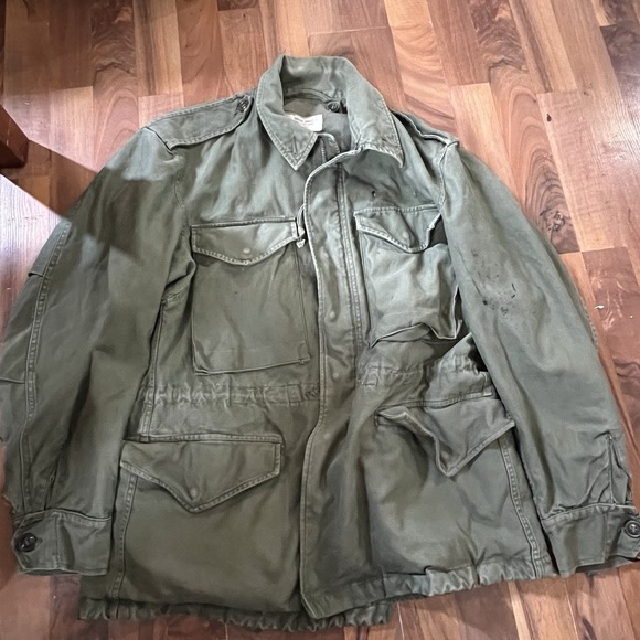 Vintage 1951 US Army M-1951 Field Jacket‎ Short Small Carlisle OG 107 See FLAWS - Picture 1 of 10